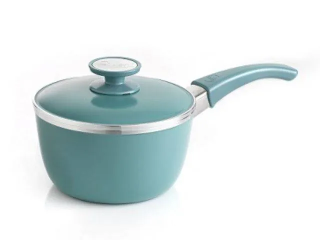 cacerola 18 cm linea aqua. Contenedor de preparaciones alimenticias, descripcion de productos essen