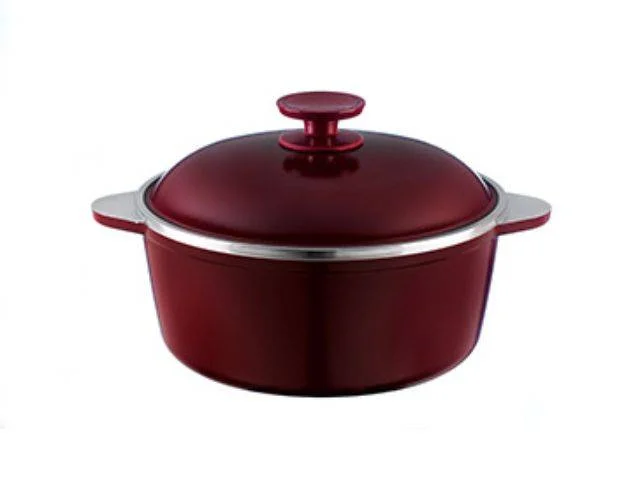 cacerola essen linea marsala 24 cm para 5 comensales , color bordo