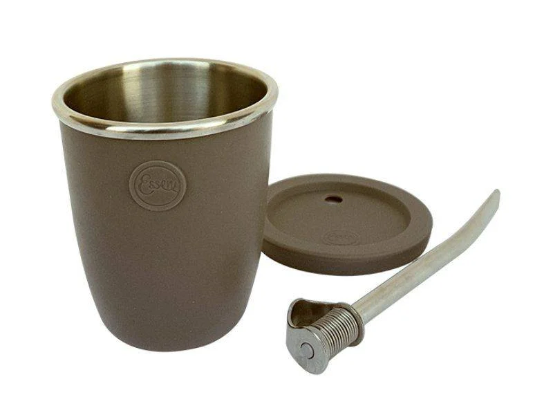 mate essen linea terra. color gris oscuro