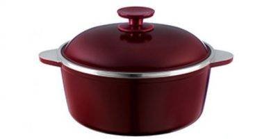 cacerola essen linea marsala 24 cm para 5 comensales , color bordo