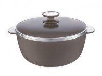 cacerola 24 cm essen linea terra. ideal para preparaciones de 4 personas. Color gris oscuro